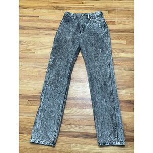 Wrangler Women's 7 Gray Pant Acid Wash Ankle Straight Leg Pinstripe 80s Retro
